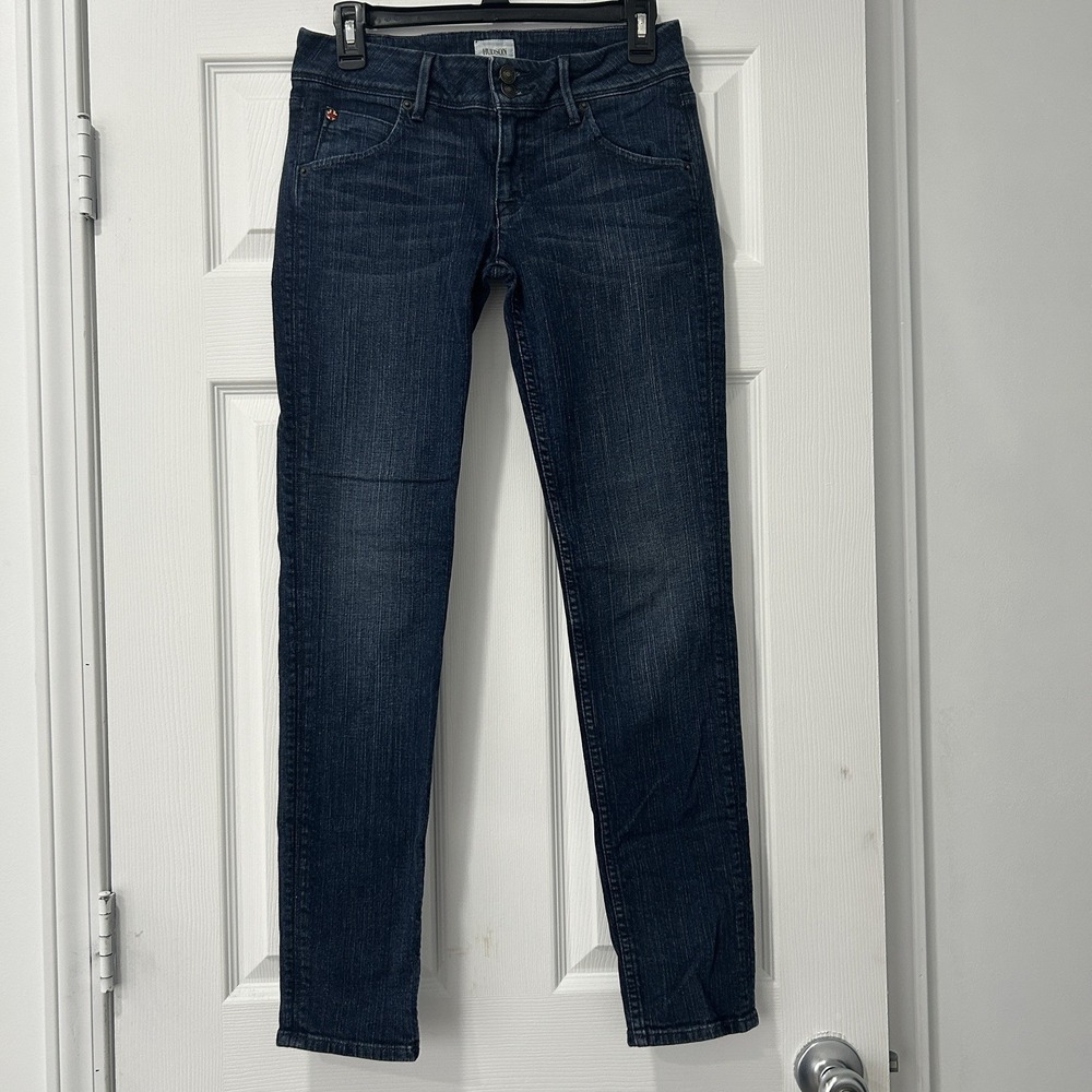 Hudson Jeans Womens Size 28 Blue Medium Wash Skinny Low Rise Stretch Denim‎ EUC